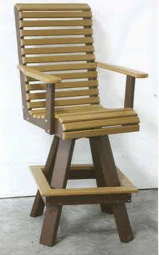 20" Swivel Rollback Bar Chair