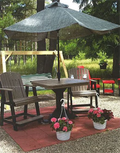40" Square-36" high-Pub Table shown with 2 Pub Chairs