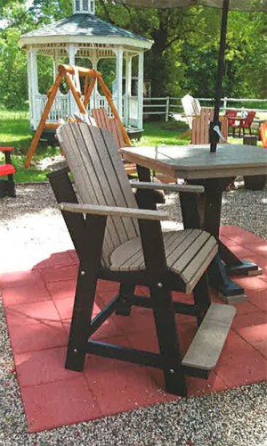 40" Square-36" high-Pub Table shown with 2 Pub Chairs