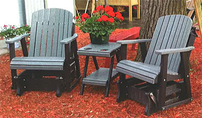 2' Gliders-Barrel Back RT shown with 1- #196 End Table