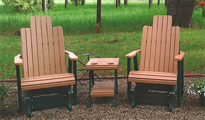 2' Gliders-Barrel Back High Backs shown with 1- #16 End Table