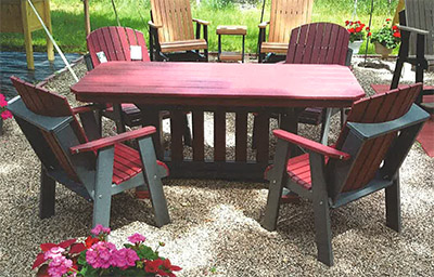 34"X72" Dining Table shown with 4-Chairs