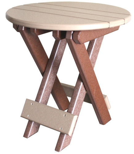 Round Folding End Table