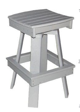 30” Swivel Saddle Bar Chair
