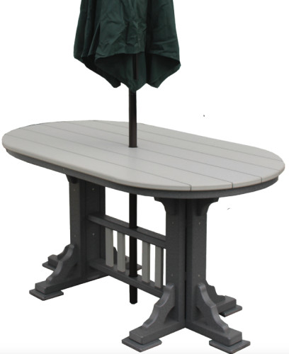 5’Oval Mission Dining Table 34" wide