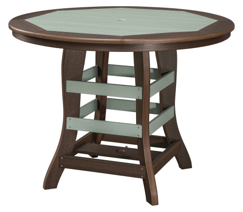48" Rounded w/Border Table Counter Height